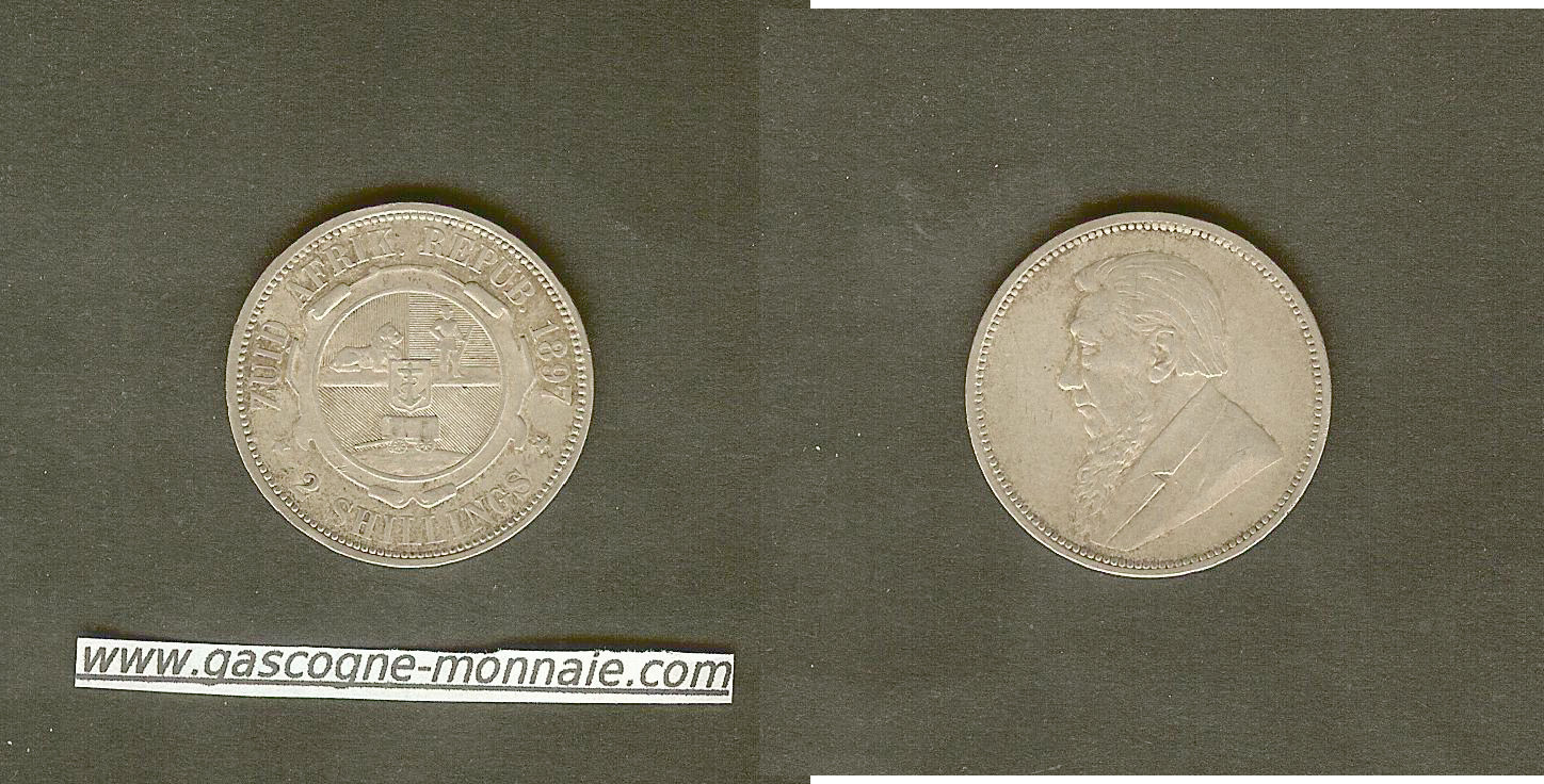 South Africa 2 shillings 1897 aEF/EF